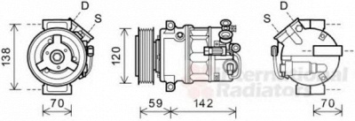 VAN WEZEL 3700k579 -  Компрессор, кондиционер